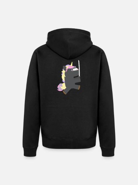 Ninja Unicorn - Unisex Premium Organic Zip Hoodie - black