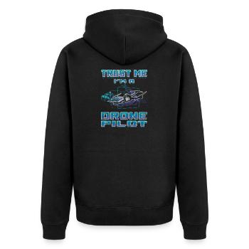 Trust Me I’m A Drone Pilot Drone Drone cadeau - Veste à capuche bio Premium Unisexe - noir - Dos - Nico (187cm)