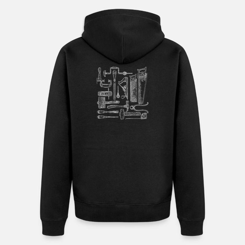 Outils de menuiserie - Veste à capuche bio Premium Unisexe - noir