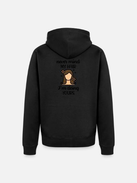 Coiffeuse coiffure profession - Veste à capuche bio Premium Unisexe - noir