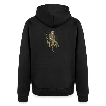 Soldatin tshirt patriotisme soldats dames - Veste à capuche bio Premium Unisexe - noir - Dos - Nico (187cm)
