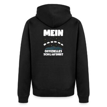 Sheep Sleep shirt Sheep Pyjama Nightgown - Unisex Premium Organic Zip Hoodie - black - Back - Nico (187cm)