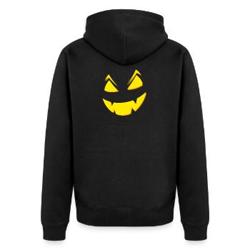 Halloween - Unisex Premium Bio Zip Hoodie - Schwarz - Hinten - Nico (187cm)