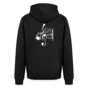 Musique Musique musiciens Clé de partition - Veste à capuche bio Premium Unisexe - noir - Dos - Nico (187cm)