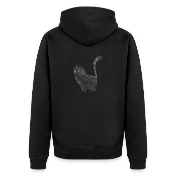 Chat maman chat chat Chat Meow Meoww - Veste à capuche bio Premium Unisexe - noir - Dos - Nico (187cm)