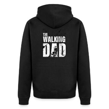 The Walking Dad Humour Cadeau Papa The Walking Dad - Veste à capuche bio Premium Unisexe - noir - Dos - Nico (187cm)