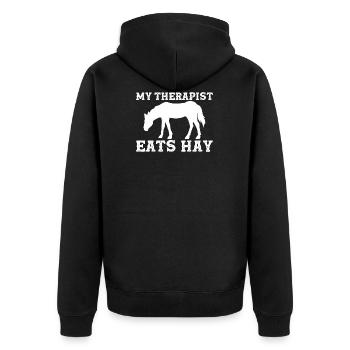 Hay Theraphy - Veste à capuche bio Premium Unisexe - noir - Dos - Nico (187cm)