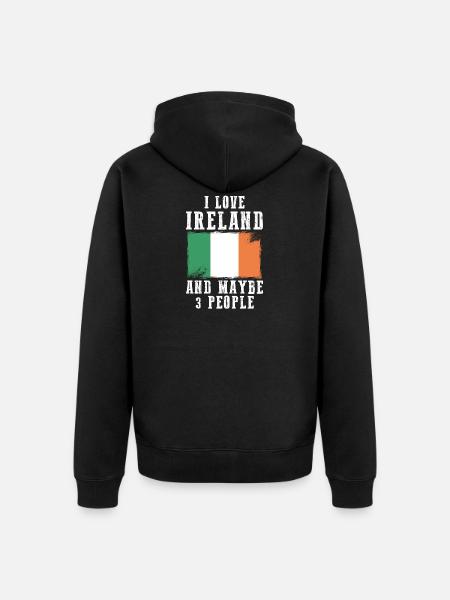 Irland flag Irske irske morsomme ordtak - Premium økologisk unisex-hettejakke - svart