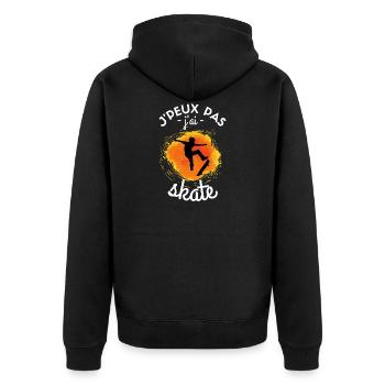 Je Peux Pas J'ai Skate Skateboard Skatepark Skater - Veste à capuche bio Premium Unisexe - noir - Dos - Nico (187cm)