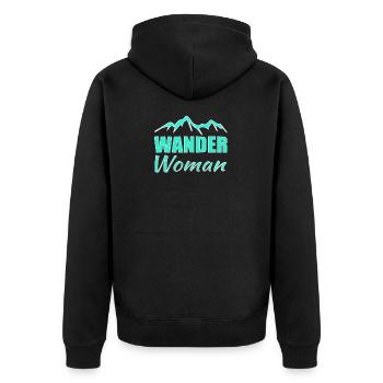 Randonner Woman Randonnée - Veste à capuche bio Premium Unisexe - noir - Dos - Nico (187cm)