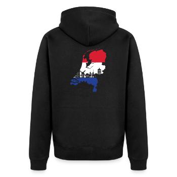 Drapeau Hollande - Veste à capuche bio Premium Unisexe - noir - Dos - Nico (187cm)