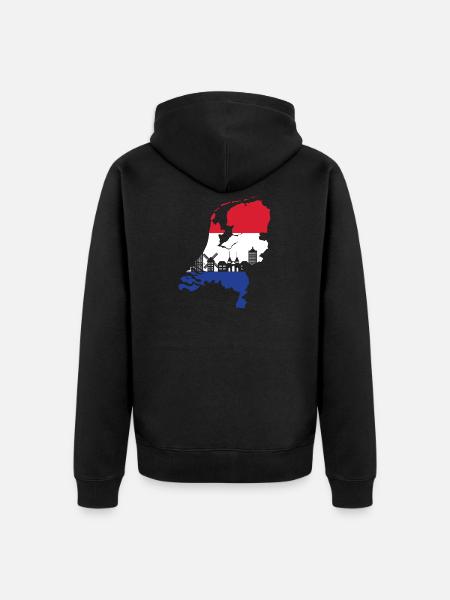 Drapeau Hollande - Veste à capuche bio Premium Unisexe - noir