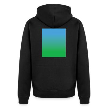 BLUE GREEN COLORS COLOR GRADIENT COLOR PALETTE - Unisex Premium Organic Zip Hoodie - black - Back - Nico (187cm)