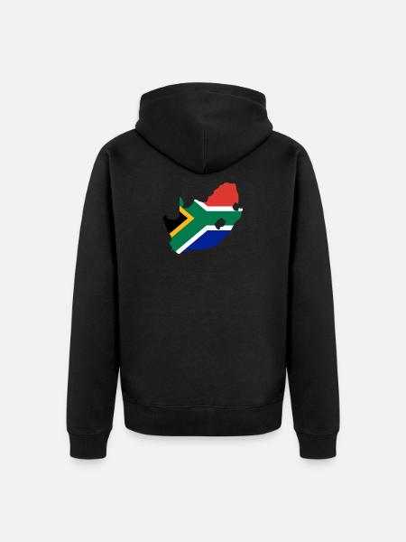 South Africa - South Africa Flag - South African - Unisex Premium Organic Zip Hoodie - black