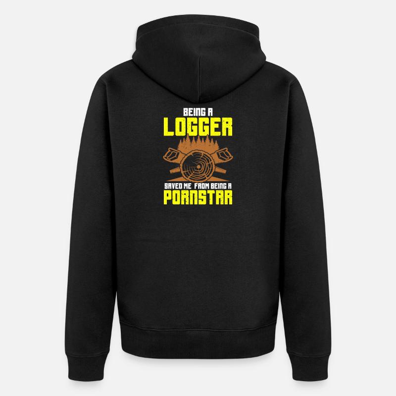 Bûcherons - Veste à capuche bio Premium Unisexe - noir