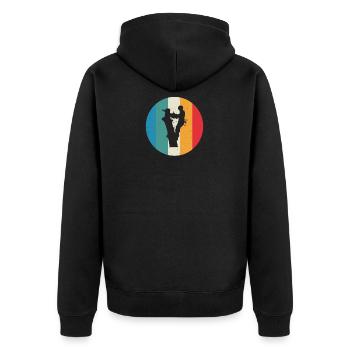 Arbre d’arborescences d’arbres Idée cadeau - Veste à capuche bio Premium Unisexe - noir - Dos - Nico (187cm)
