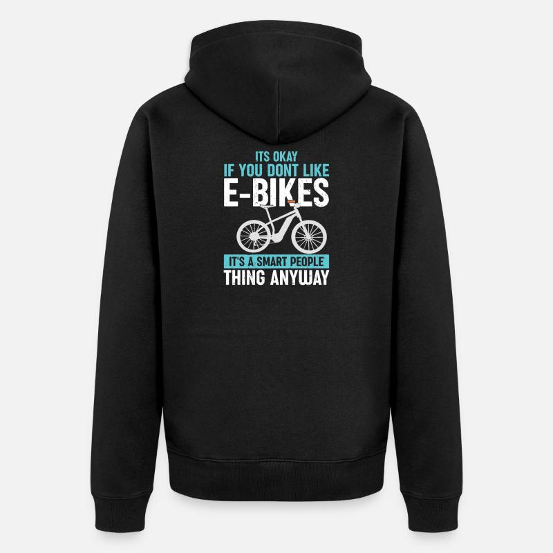 E-Biker - Unisex Premium Bio Zip Hoodie - Schwarz
