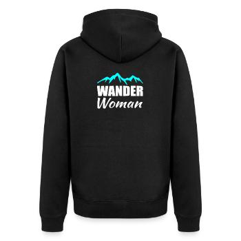Randonner Woman Randonnée - Veste à capuche bio Premium Unisexe - noir - Dos - Nico (187cm)
