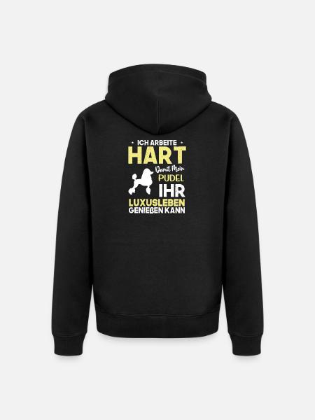 Poodle - Unisex Premium Organic Zip Hoodie - black