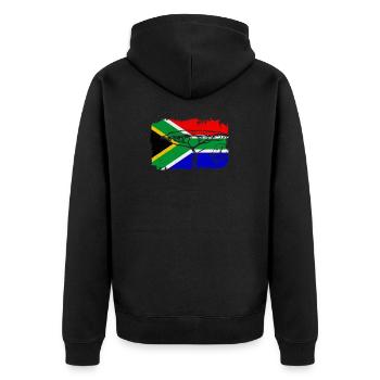 Afrique du Sud drapeau - Veste à capuche bio Premium Unisexe - noir - Dos - Nico (187cm)
