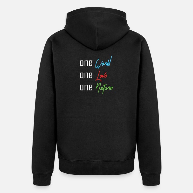 Nachhaltigkeit - Unisex Premium Bio Zip Hoodie - Schwarz