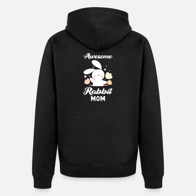 Lapin lapin lapin maman mignon - Veste à capuche bio Premium Unisexe - noir
