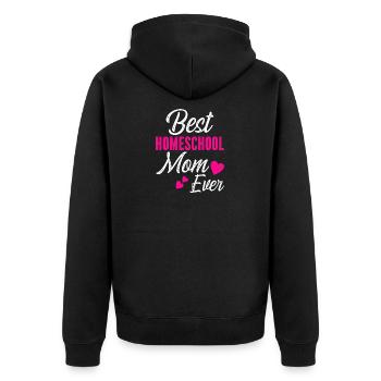Meilleur Homeschool Mom Ever - Veste à capuche bio Premium Unisexe - noir - Dos - Nico (187cm)