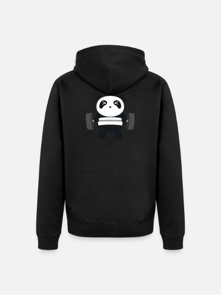 Panda - Veste à capuche bio Premium Unisexe - noir