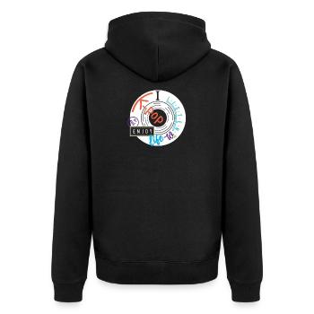 J’ai une liste de K-pop... K-Pop - Veste à capuche bio Premium Unisexe - noir - Dos - Nico (187cm)