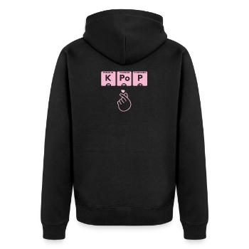 Periodic Table I Love K-Pop Hand Symbol... K-Pop - Veste à capuche bio Premium Unisexe - noir - Dos - Nico (187cm)