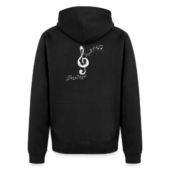 Musique Musique musiciens Clé de partition - Veste à capuche bio Premium Unisexe - noir - Dos - Nico (187cm)