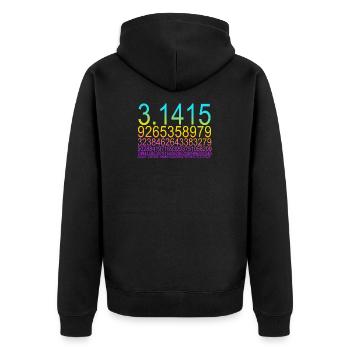 Maths drôle Maths Geek Pi Maxwell - Veste à capuche bio Premium Unisexe - noir - Dos - Nico (187cm)