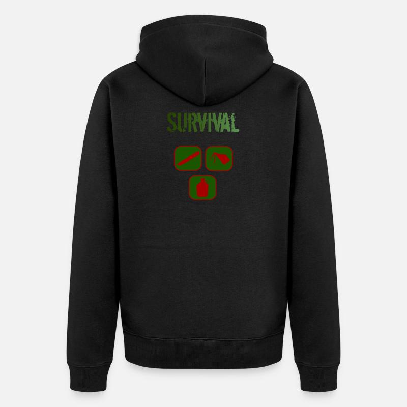 Survival Bushcraft Equipment - Veste à capuche bio Premium Unisexe - noir