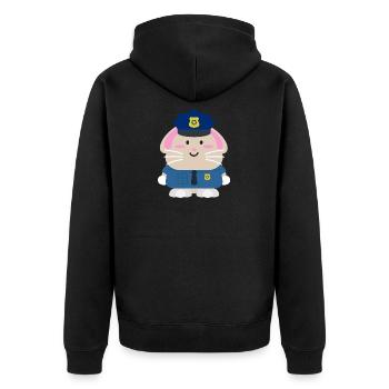 Police du lapin - Veste à capuche bio Premium Unisexe - noir - Dos - Nico (187cm)