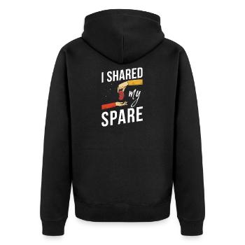 Nierentransplantation Spruch für einen - Unisex Premium Bio Zip Hoodie - Schwarz - Hinten - Nico (187cm)