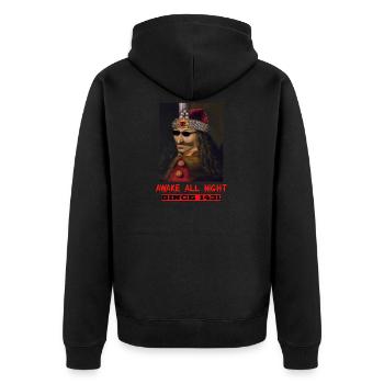 Vlad Tepes - Dracula Vampire Vampires Bloodsucker - Unisex Premium Bio Zip Hoodie - Schwarz - Hinten - Nico (187cm)