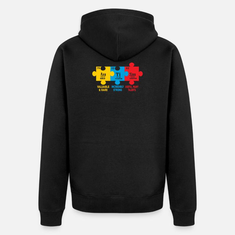 Autism Awareness elements - Veste à capuche bio Premium Unisexe - noir