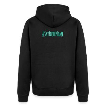 Say their Name Hanau Black Lives Matter - Veste à capuche bio Premium Unisexe - noir - Dos - Nico (187cm)