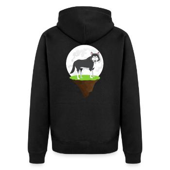 Wolf - Veste à capuche bio Premium Unisexe - noir - Dos - Nico (187cm)