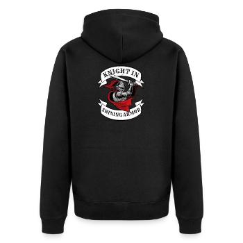 Knight In Shining Armor Templar Knight - Unisex Premium Organic Zip Hoodie - black - Back - Nico (187cm)