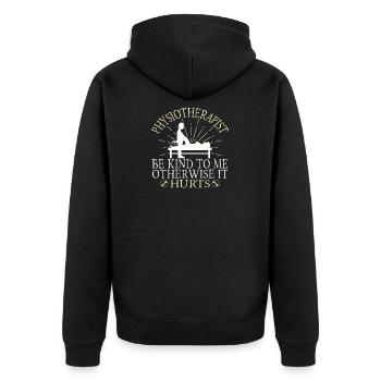 Physiothérapeute - Veste à capuche bio Premium Unisexe - noir - Dos - Nico (187cm)
