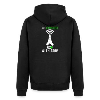 Chrétiens Jésus-Christ Dieu Proverbe - Veste à capuche bio Premium Unisexe - noir - Dos - Nico (187cm)