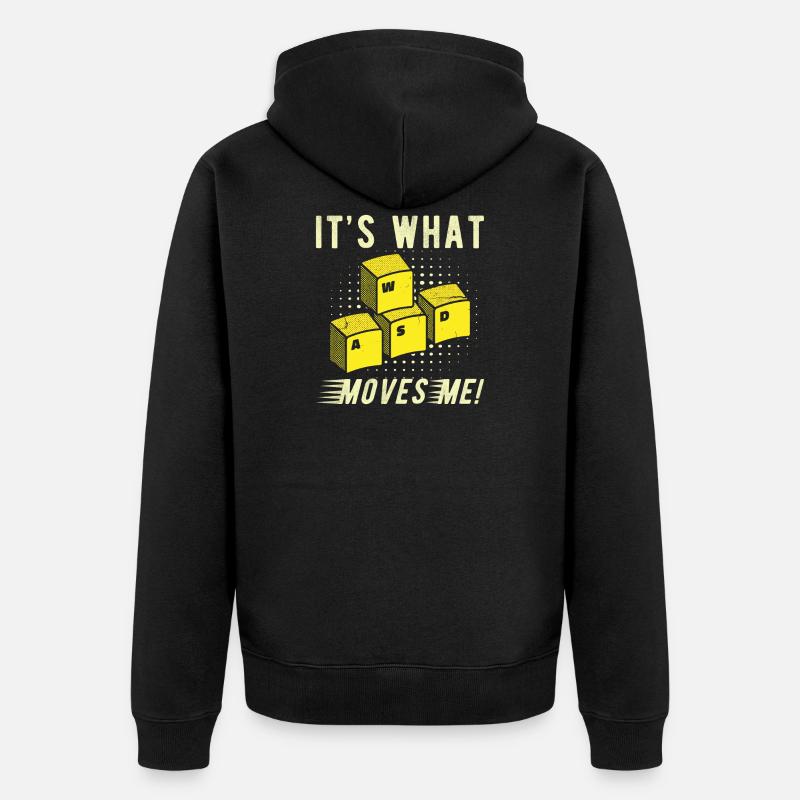 Gamer Geschenk Computer PC Gaming - Unisex Premium Bio Zip Hoodie - Schwarz