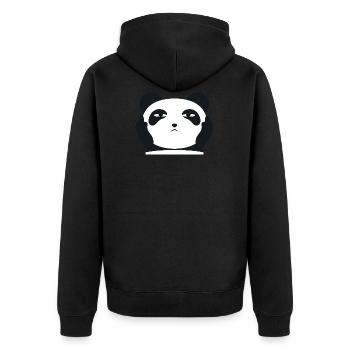 Doigts du milieu - Veste à capuche bio Premium Unisexe - noir - Dos - Nico (187cm)