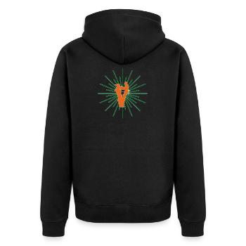 Arbre d’arborescences d’arbres Idée cadeau - Veste à capuche bio Premium Unisexe - noir - Dos - Nico (187cm)