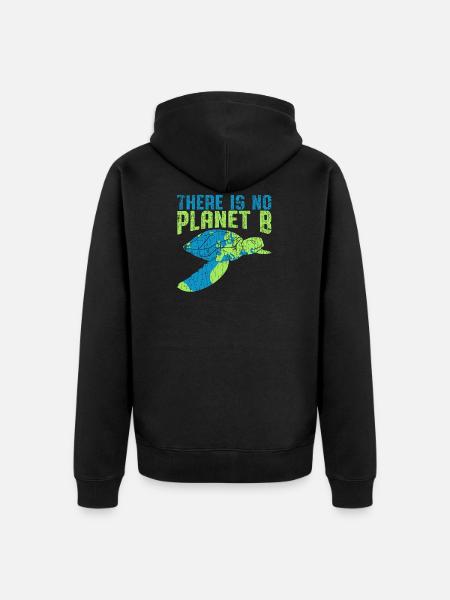 No Planet B - Unisex Premium Bio Zip Hoodie - Schwarz