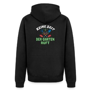 Garten und Gärtner Geschenk - Unisex Premium Bio Zip Hoodie - Schwarz - Hinten - Nico (187cm)