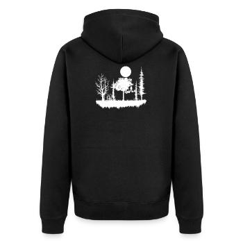 forêt nature nature nature - Veste à capuche bio Premium Unisexe - noir - Dos - Nico (187cm)