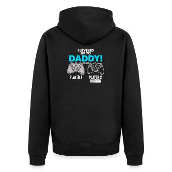 Cadeaux parents de l’aine - Mama 2022 & Papa 2022 - Veste à capuche bio Premium Unisexe - noir - Dos - Nico (187cm)