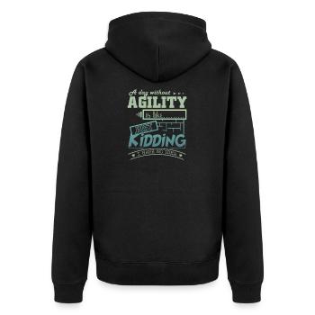 Agility - Veste à capuche bio Premium Unisexe - noir - Dos - Nico (187cm)